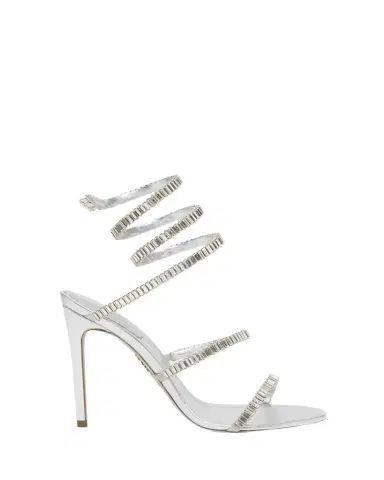 René Caovilla Metallic Leather Strass Snake Ankle Wrap Sandals | Thumbnail 1 René Caovilla Metallic Leather Strass Snake Ankle Wrap Sandals | Thumbnail 1