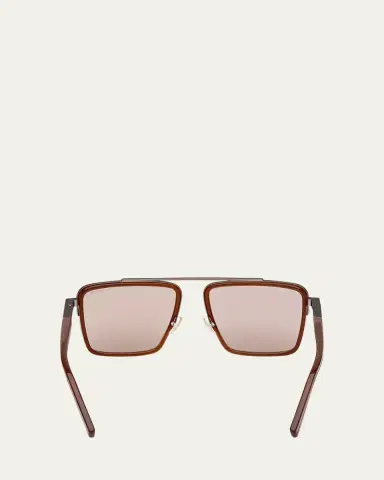 Zegna Men's Metal Square Sunglasses | Thumbnail 5 Zegna Men's Metal Square Sunglasses | Thumbnail 5