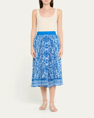 ALICE + OLIVIA Katz Pleated Midi Skirt | Thumbnail 2 ALICE + OLIVIA Katz Pleated Midi Skirt | Thumbnail 2