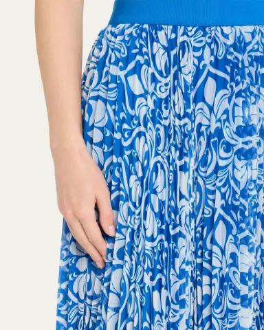 ALICE + OLIVIA Katz Pleated Midi Skirt | Thumbnail 5 ALICE + OLIVIA Katz Pleated Midi Skirt | Thumbnail 5