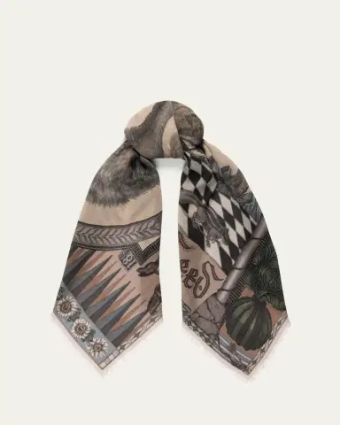 Sabina Savage The Wolf You Feed Cashmere Scarf | Thumbnail 2 Sabina Savage The Wolf You Feed Cashmere Scarf | Thumbnail 2