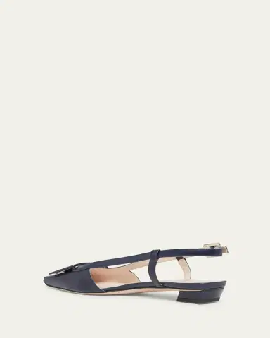 Roger Vivier Belle Vivier Leather Buckle Kitten-Heel Slingback Pumps | Thumbnail 5 Roger Vivier Belle Vivier Leather Buckle Kitten-Heel Slingback Pumps | Thumbnail 5