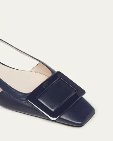 Roger Vivier Belle Vivier Leather Buckle Kitten-Heel Slingback Pumps | Thumbnail 6 Roger Vivier Belle Vivier Leather Buckle Kitten-Heel Slingback Pumps | Thumbnail 6