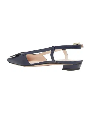 Roger Vivier Belle Vivier Leather Buckle Kitten-Heel Slingback Pumps | Thumbnail 1 Roger Vivier Belle Vivier Leather Buckle Kitten-Heel Slingback Pumps | Thumbnail 1
