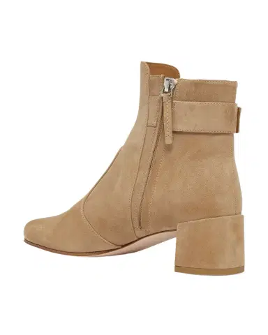 Roger Vivier Tres Vivier Suede Buckle Ankle Booties | Thumbnail 1 Roger Vivier Tres Vivier Suede Buckle Ankle Booties | Thumbnail 1