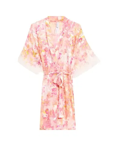 Lise Charmel Folie D'Ete Floral-Print Devore Satin Robe | Thumbnail 1 Lise Charmel Folie D'Ete Floral-Print Devore Satin Robe | Thumbnail 1