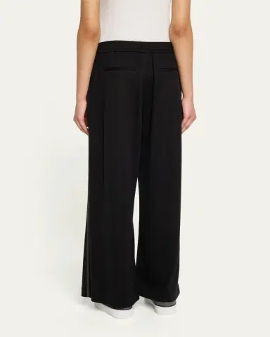 Brunello Cucinelli Monili Side-Stripe Cotton Silk Wide-Leg Pants | Thumbnail 3 Brunello Cucinelli Monili Side-Stripe Cotton Silk Wide-Leg Pants | Thumbnail 3