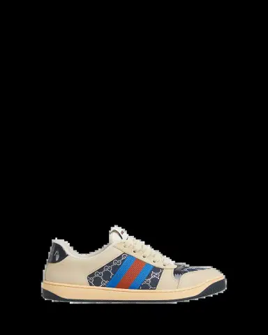 Gucci Crystal GG Denim Screener Low-Top Sneakers | Thumbnail 2 Gucci Crystal GG Denim Screener Low-Top Sneakers | Thumbnail 2