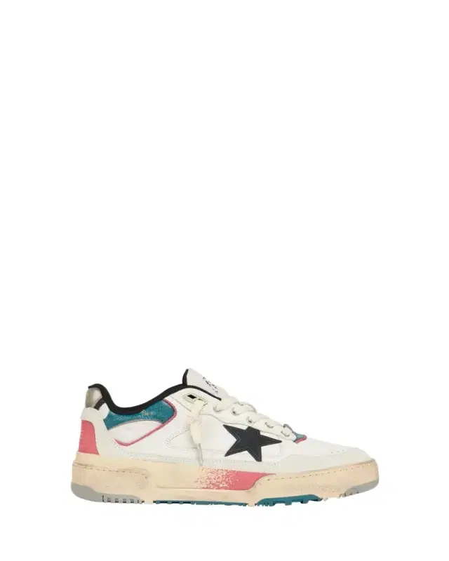 Men's Forty2 Leather and Suede Low-Top Sneakers Men's Forty2 Leather and Suede Low-Top Sneakers