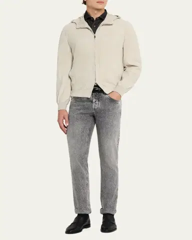 Brunello Cucinelli Mens Lightweight Denim Western Shirt | Thumbnail 2 Brunello Cucinelli Mens Lightweight Denim Western Shirt | Thumbnail 2