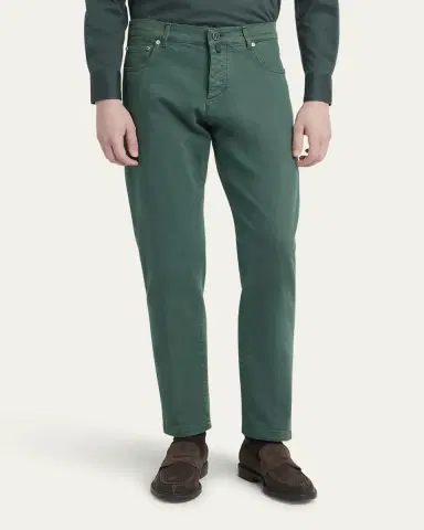 Kiton Men's Cotton Stretch Slim Five-Pocket Pants | Thumbnail 4 Kiton Men's Cotton Stretch Slim Five-Pocket Pants | Thumbnail 4