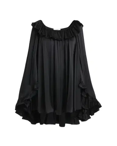 Chloé Silk Satin Ruffle Mini Dress | Thumbnail 1 Chloé Silk Satin Ruffle Mini Dress | Thumbnail 1