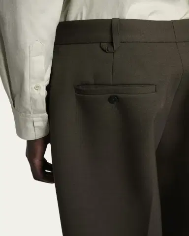 Jacquemus Men's Le Pantalon Wide-Leg Pleated Pants | Thumbnail 5 Jacquemus Men's Le Pantalon Wide-Leg Pleated Pants | Thumbnail 5