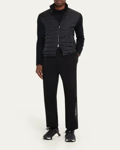 Moncler Men's Archivio Basic Puffer Wool Sleeve Cardigan | Thumbnail 2 Moncler Men's Archivio Basic Puffer Wool Sleeve Cardigan | Thumbnail 2