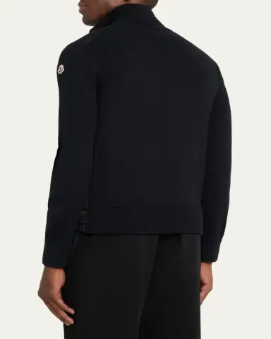Moncler Men's Archivio Basic Puffer Wool Sleeve Cardigan | Thumbnail 3 Moncler Men's Archivio Basic Puffer Wool Sleeve Cardigan | Thumbnail 3