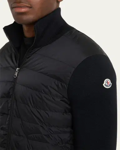 Moncler Men's Archivio Basic Puffer Wool Sleeve Cardigan | Thumbnail 5 Moncler Men's Archivio Basic Puffer Wool Sleeve Cardigan | Thumbnail 5