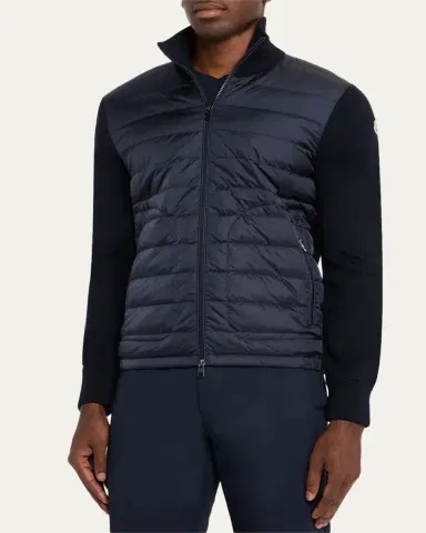Moncler Men's Archivio Basic Puffer Wool Sleeve Cardigan | Thumbnail 8 Moncler Men's Archivio Basic Puffer Wool Sleeve Cardigan | Thumbnail 8