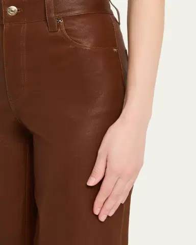 FRAME Le Slim Palazzo Leather Jeans | Thumbnail 2 FRAME Le Slim Palazzo Leather Jeans | Thumbnail 2