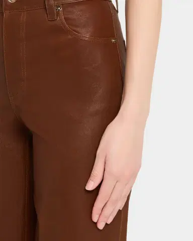 FRAME Le Slim Palazzo Leather Jeans | Thumbnail 12 FRAME Le Slim Palazzo Leather Jeans | Thumbnail 12