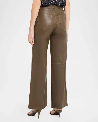 FRAME Le Slim Palazzo Leather Jeans | Thumbnail 14 FRAME Le Slim Palazzo Leather Jeans | Thumbnail 14