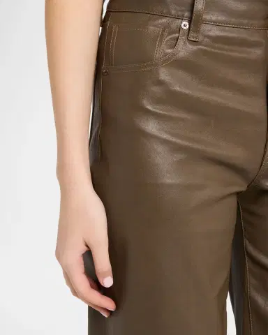FRAME Le Slim Palazzo Leather Jeans | Thumbnail 16 FRAME Le Slim Palazzo Leather Jeans | Thumbnail 16