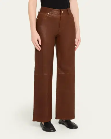 FRAME Le Slim Palazzo Leather Jeans | Thumbnail 7 FRAME Le Slim Palazzo Leather Jeans | Thumbnail 7
