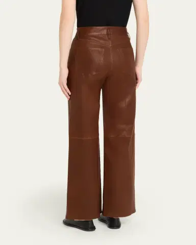 FRAME Le Slim Palazzo Leather Jeans | Thumbnail 8 FRAME Le Slim Palazzo Leather Jeans | Thumbnail 8