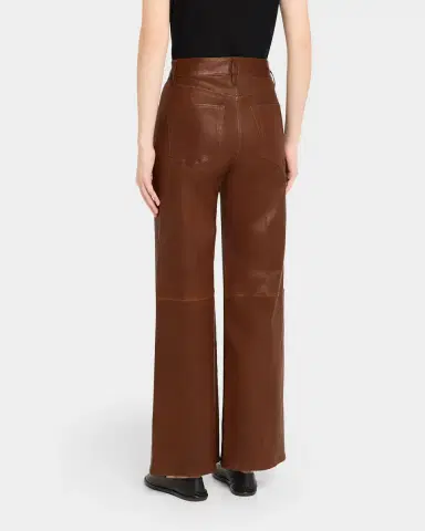 FRAME Le Slim Palazzo Leather Jeans | Thumbnail 10 FRAME Le Slim Palazzo Leather Jeans | Thumbnail 10