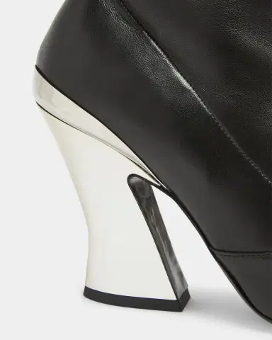Givenchy Leather Metallic Sculpted-Heel Ankle Booties | Thumbnail 9 Givenchy Leather Metallic Sculpted-Heel Ankle Booties | Thumbnail 9