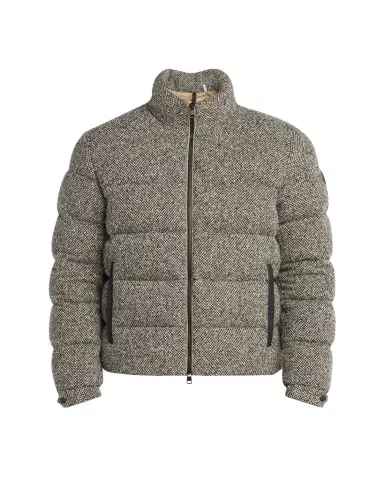 Moncler Men's Wool Melange Quilted Down Jacket | Thumbnail 1 Moncler Men's Wool Melange Quilted Down Jacket | Thumbnail 1