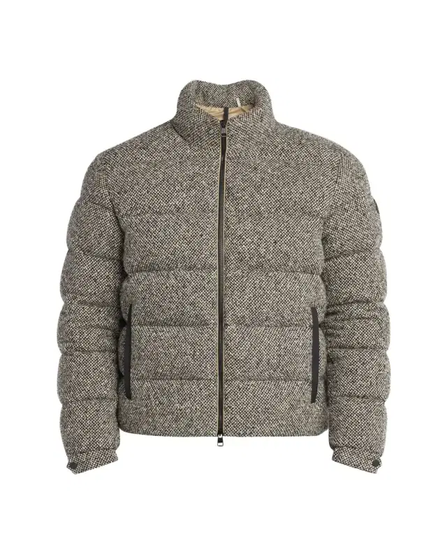 Men's Wool Melange Quilted Down Jacket Men's Wool Melange Quilted Down Jacket