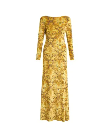 Etro Long-Sleeve Open-Back Maxi Dress | Thumbnail 1 Etro Long-Sleeve Open-Back Maxi Dress | Thumbnail 1