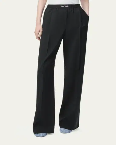 Loewe Logo Waistband Wide-Leg Trousers | Thumbnail 6 Loewe Logo Waistband Wide-Leg Trousers | Thumbnail 6