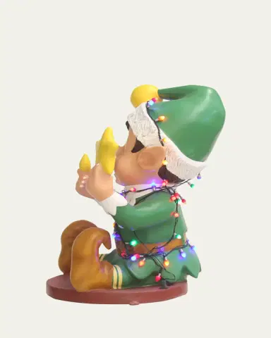 Universal Statues Santa Elf Playing with Lights Figurine | Thumbnail 2 Universal Statues Santa Elf Playing with Lights Figurine | Thumbnail 2