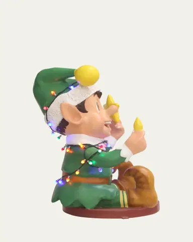Universal Statues Santa Elf Playing with Lights Figurine | Thumbnail 4 Universal Statues Santa Elf Playing with Lights Figurine | Thumbnail 4