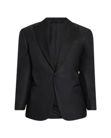 Giorgio Armani Men's Honeycomb Satin Peak Lapel Dinner Jacket | Thumbnail 1 Giorgio Armani Men's Honeycomb Satin Peak Lapel Dinner Jacket | Thumbnail 1