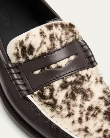 Tod's Leather and Pony Hair Penny Loafers | Thumbnail 5 Tod's Leather and Pony Hair Penny Loafers | Thumbnail 5