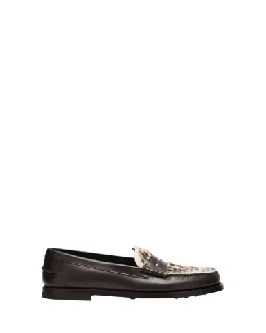 Tod's Leather and Pony Hair Penny Loafers | Thumbnail 1 Tod's Leather and Pony Hair Penny Loafers | Thumbnail 1