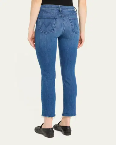 Mother The Mid-Rise Dazzler Ankle Fray Jeans | Thumbnail 3 Mother The Mid-Rise Dazzler Ankle Fray Jeans | Thumbnail 3
