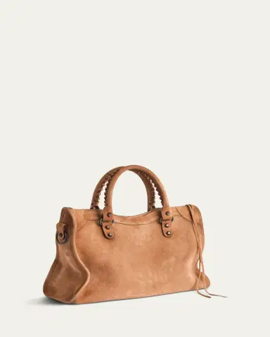 Balenciaga Le City Suede Medium Tote Bag | Thumbnail 3 Balenciaga Le City Suede Medium Tote Bag | Thumbnail 3