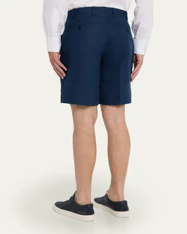 Anderson & Sheppard Men's Linen Beach Shorts | Thumbnail 3 Anderson & Sheppard Men's Linen Beach Shorts | Thumbnail 3