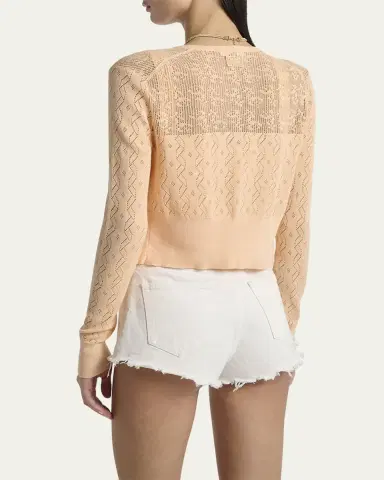 Chloé Embroidered Pointelle Cotton Combo Top | Thumbnail 7 Chloé Embroidered Pointelle Cotton Combo Top | Thumbnail 7