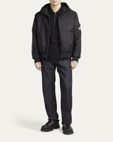 Moncler Men's Poiliot Hooded Nylon Down Jacket | Thumbnail 2 Moncler Men's Poiliot Hooded Nylon Down Jacket | Thumbnail 2