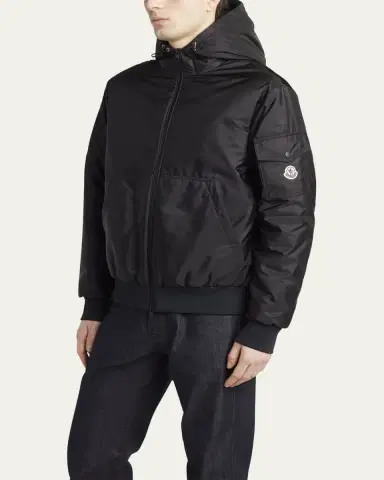 Moncler Men's Poiliot Hooded Nylon Down Jacket | Thumbnail 4 Moncler Men's Poiliot Hooded Nylon Down Jacket | Thumbnail 4