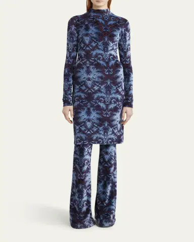 Etro Long-Sleeve Midi Dress | Thumbnail 2 Etro Long-Sleeve Midi Dress | Thumbnail 2