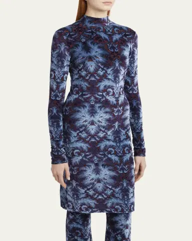 Etro Long-Sleeve Midi Dress | Thumbnail 4 Etro Long-Sleeve Midi Dress | Thumbnail 4