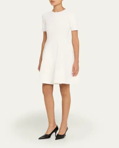 Alexander McQueen Seamed Short-Sleeve Mini Dress | Thumbnail 4 Alexander McQueen Seamed Short-Sleeve Mini Dress | Thumbnail 4