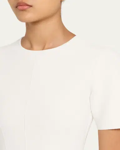 Alexander McQueen Seamed Short-Sleeve Mini Dress | Thumbnail 5 Alexander McQueen Seamed Short-Sleeve Mini Dress | Thumbnail 5