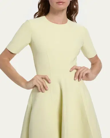 Alexander McQueen Seamed Short-Sleeve Mini Dress | Thumbnail 9 Alexander McQueen Seamed Short-Sleeve Mini Dress | Thumbnail 9