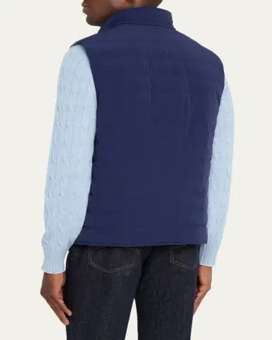 Brunello Cucinelli Men's Down Quilted Nylon Full-Zip Vest | Thumbnail 7 Brunello Cucinelli Men's Down Quilted Nylon Full-Zip Vest | Thumbnail 7
